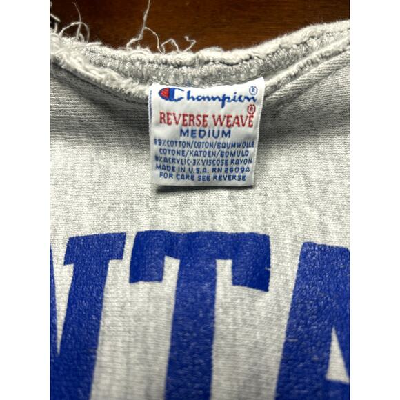 VTG 90s Montana State Champion Reverse Weave Crewneck Made in USA Size M - Picture 3 of 16